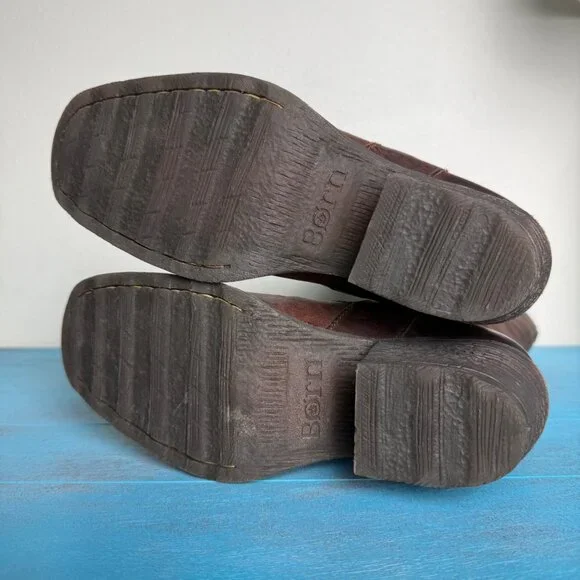 Born Borman Women's Distressed Leather Boots in Brown/Rust Size 7 - Picture 9 of 9